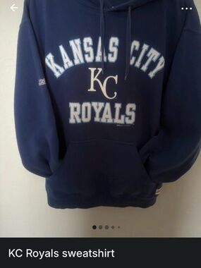Stitches Navy Kansas City Royals Hooded Sweatshirt